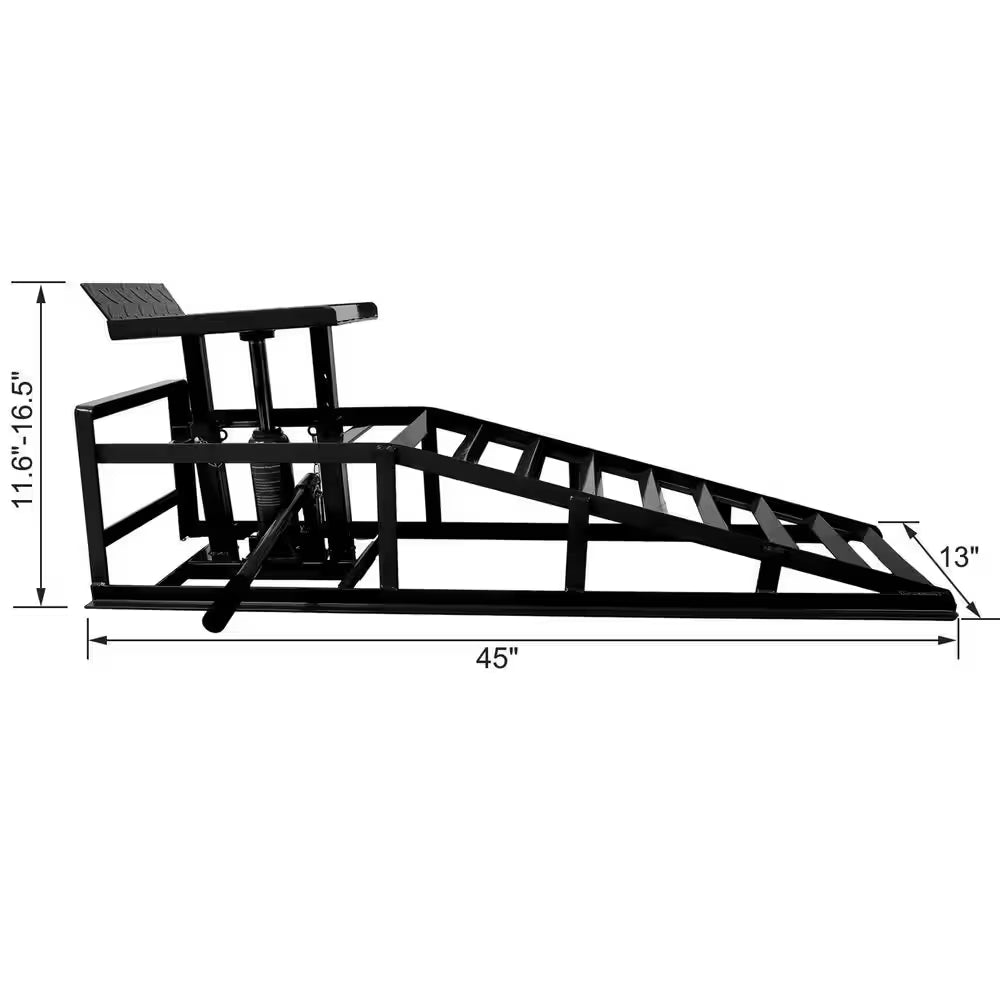 Auto Car Truck Service Ramps Lifts, Garage Car Lift Hydraulic Ramps 5 Ton, Automotive Hydraulic Lift, Black(2-Pack)