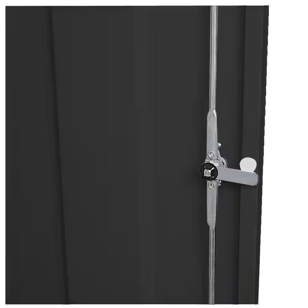 36 In. W X 72 In. H X 24 In. D 24-Gauge 2-Shelf Steel Freestanding Wardrobe Storage Cabinet in Black