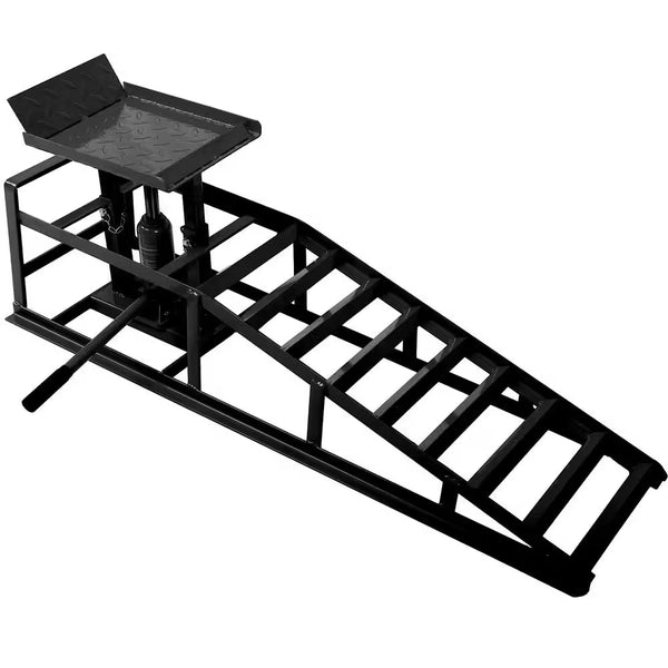 Auto Car Truck Service Ramps Lifts, Garage Car Lift Hydraulic Ramps 5 Ton, Automotive Hydraulic Lift, Black(2-Pack)